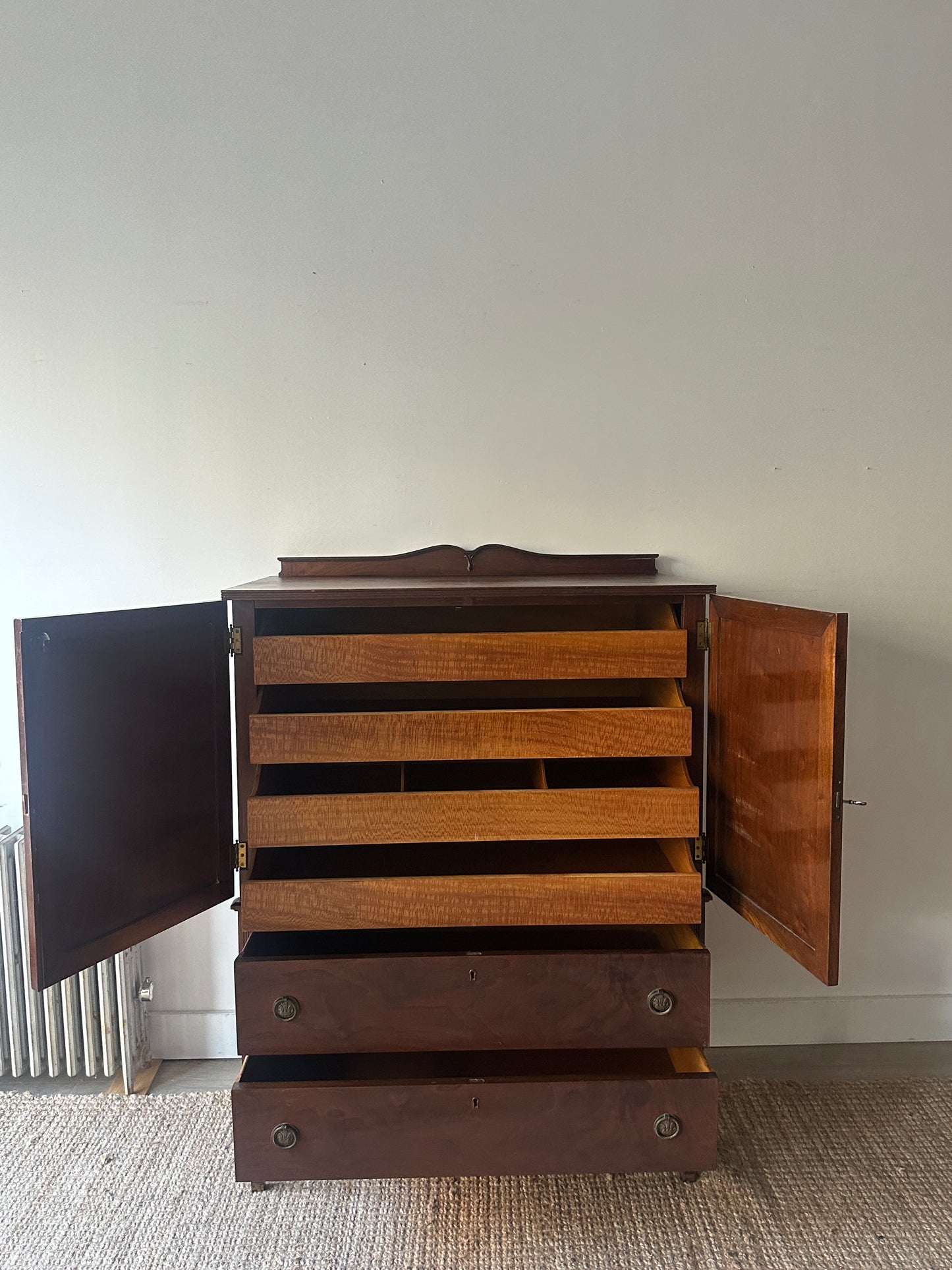 Walnut gentleman’s dresser