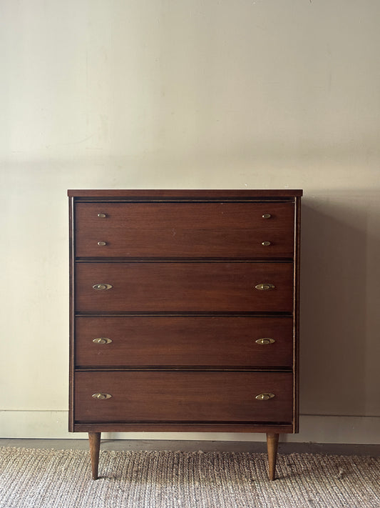 Walnut tall boy