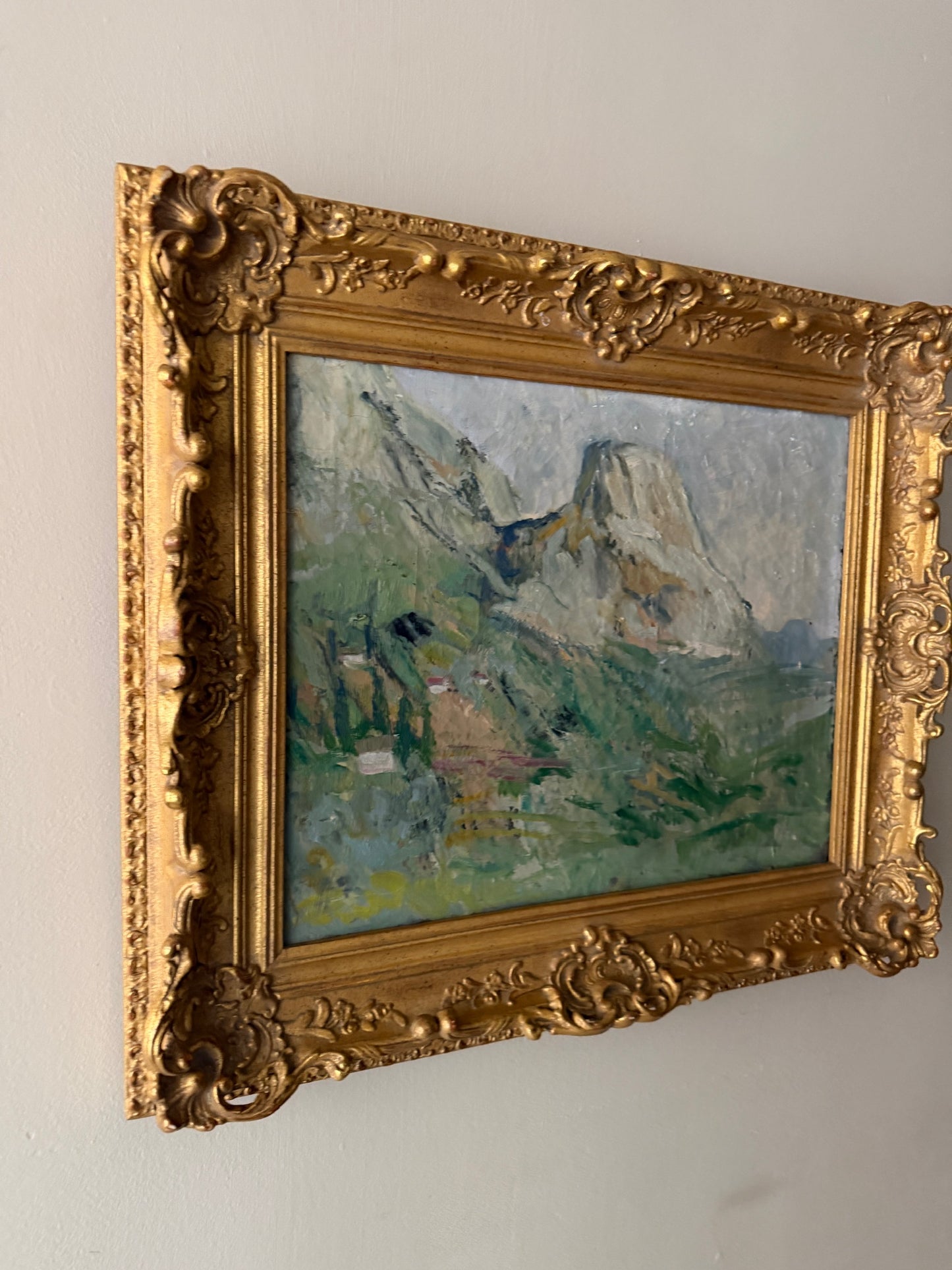 Impressionist mountain landscape. Unsigned.