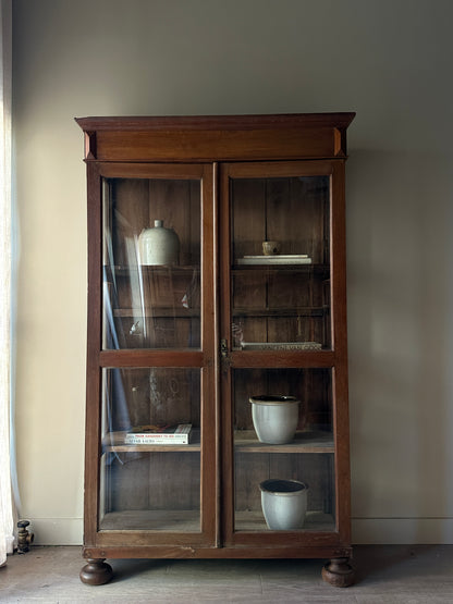 19th century pine display case