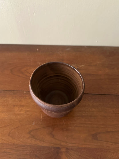 Brown ceramic jar