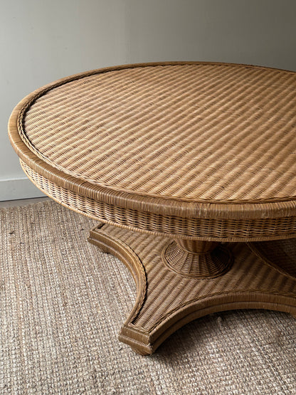 Ralph Lauren wicker rattan dining table