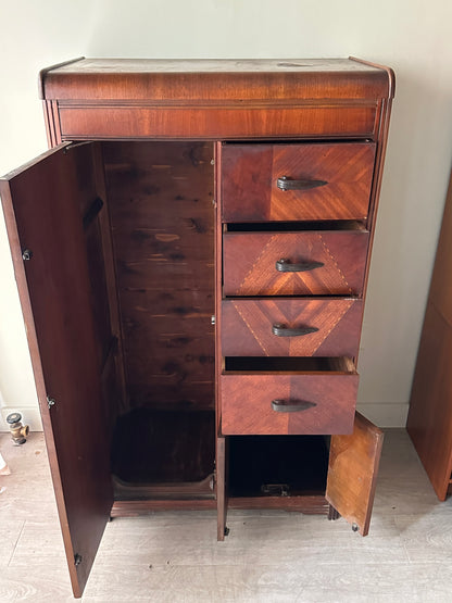 Art deco walnut side by side