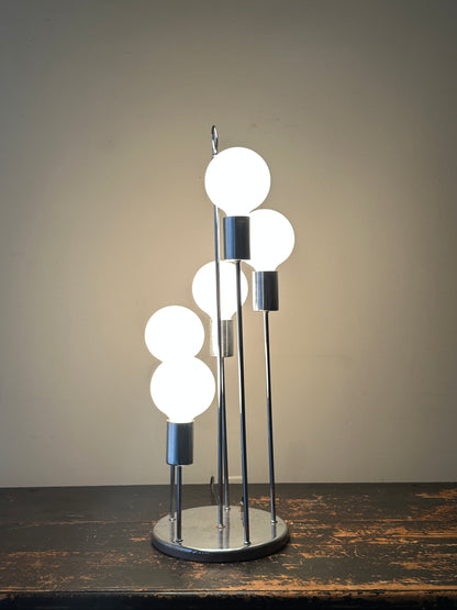 Chrome 5 bulb lamp
