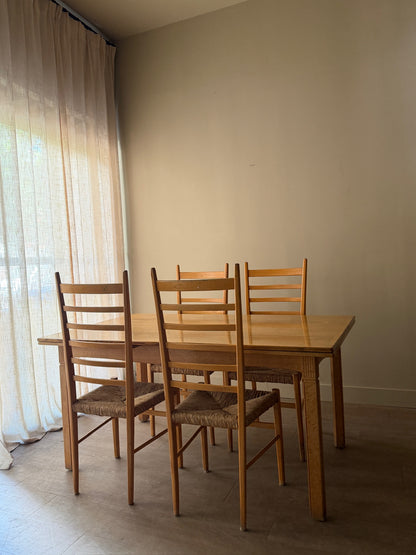 Danish oak extending dining table