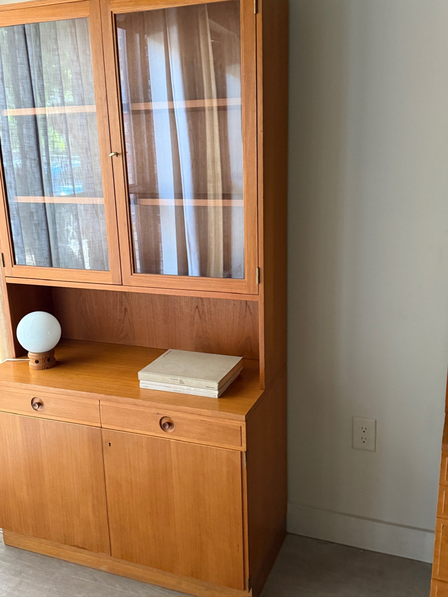Bertil Fridhagen two piece teak hutch