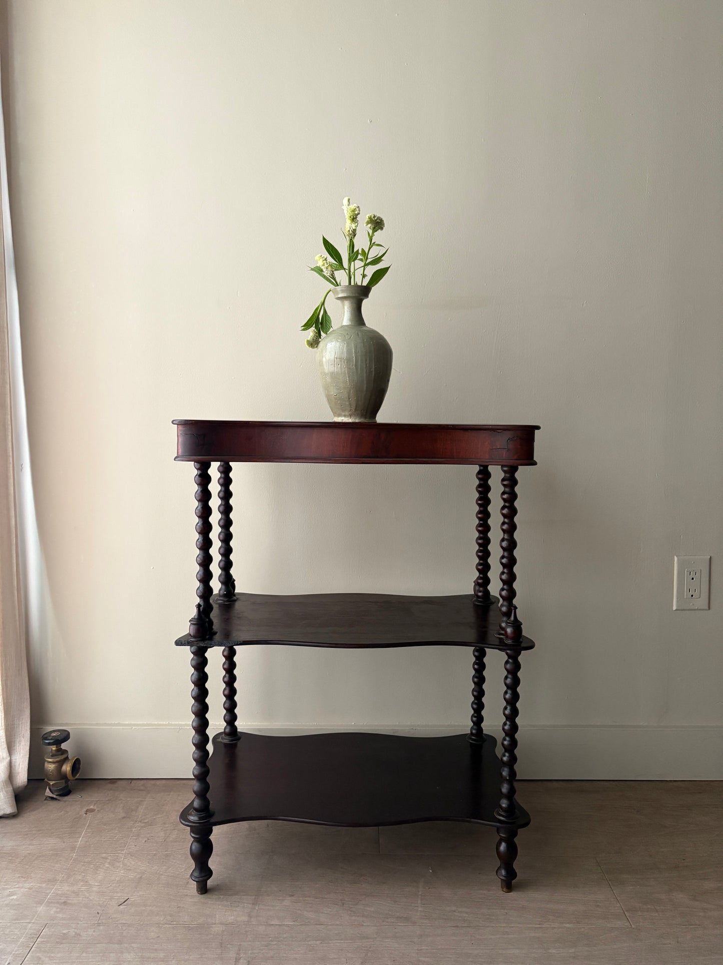 Victorian walnut tiered table
