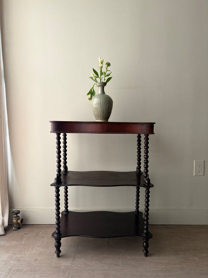 Victorian walnut tiered table