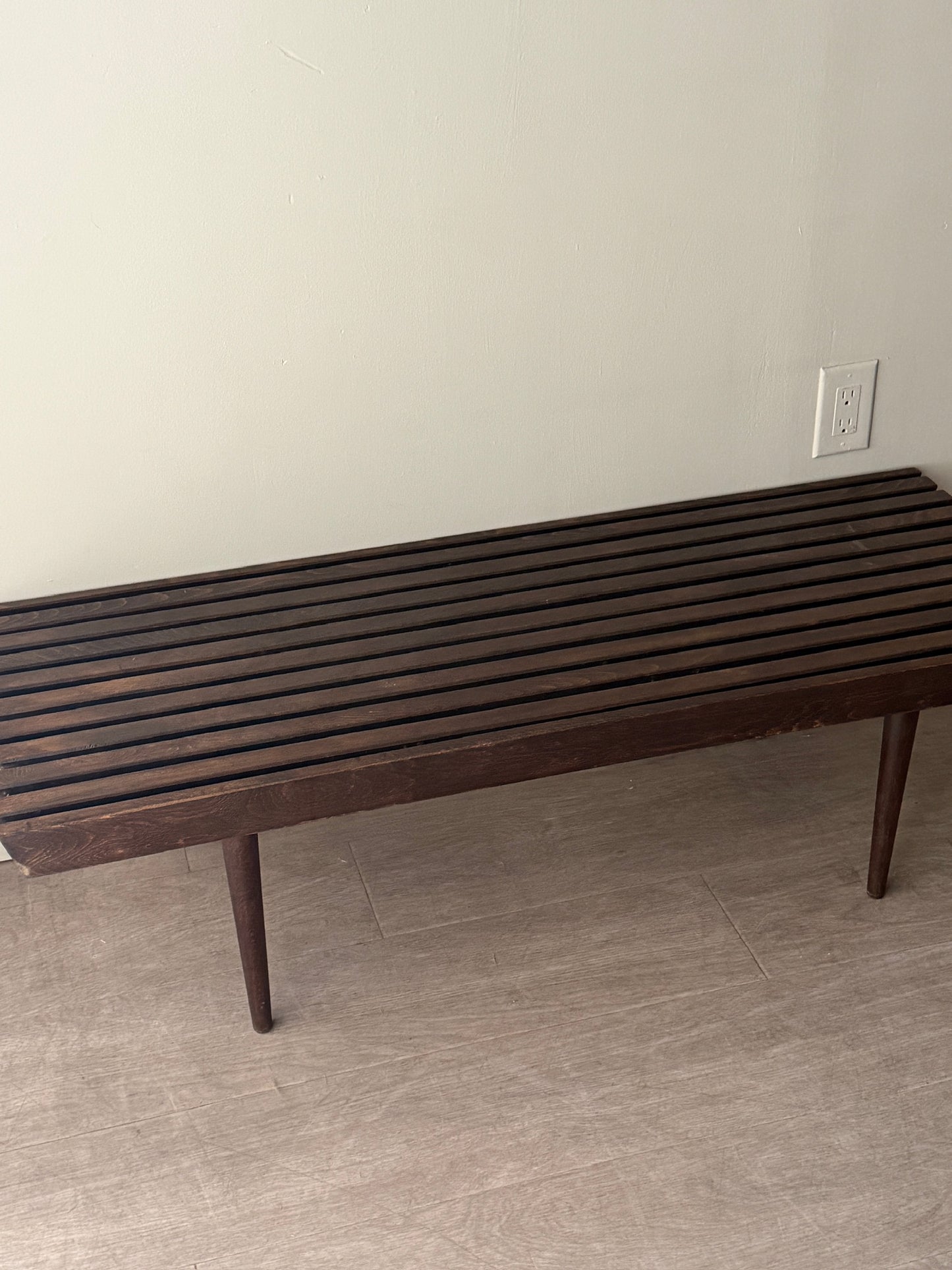 Oak slatted coffee table