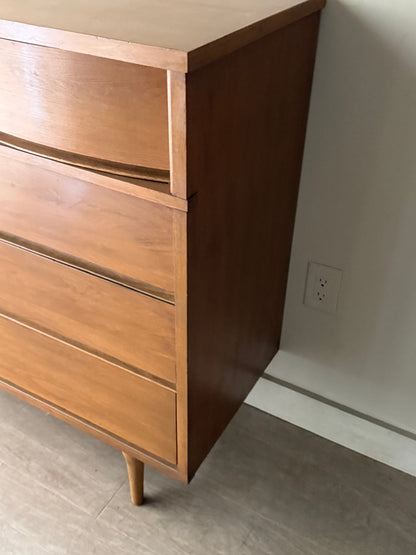 Walnut 5 drawer dresser