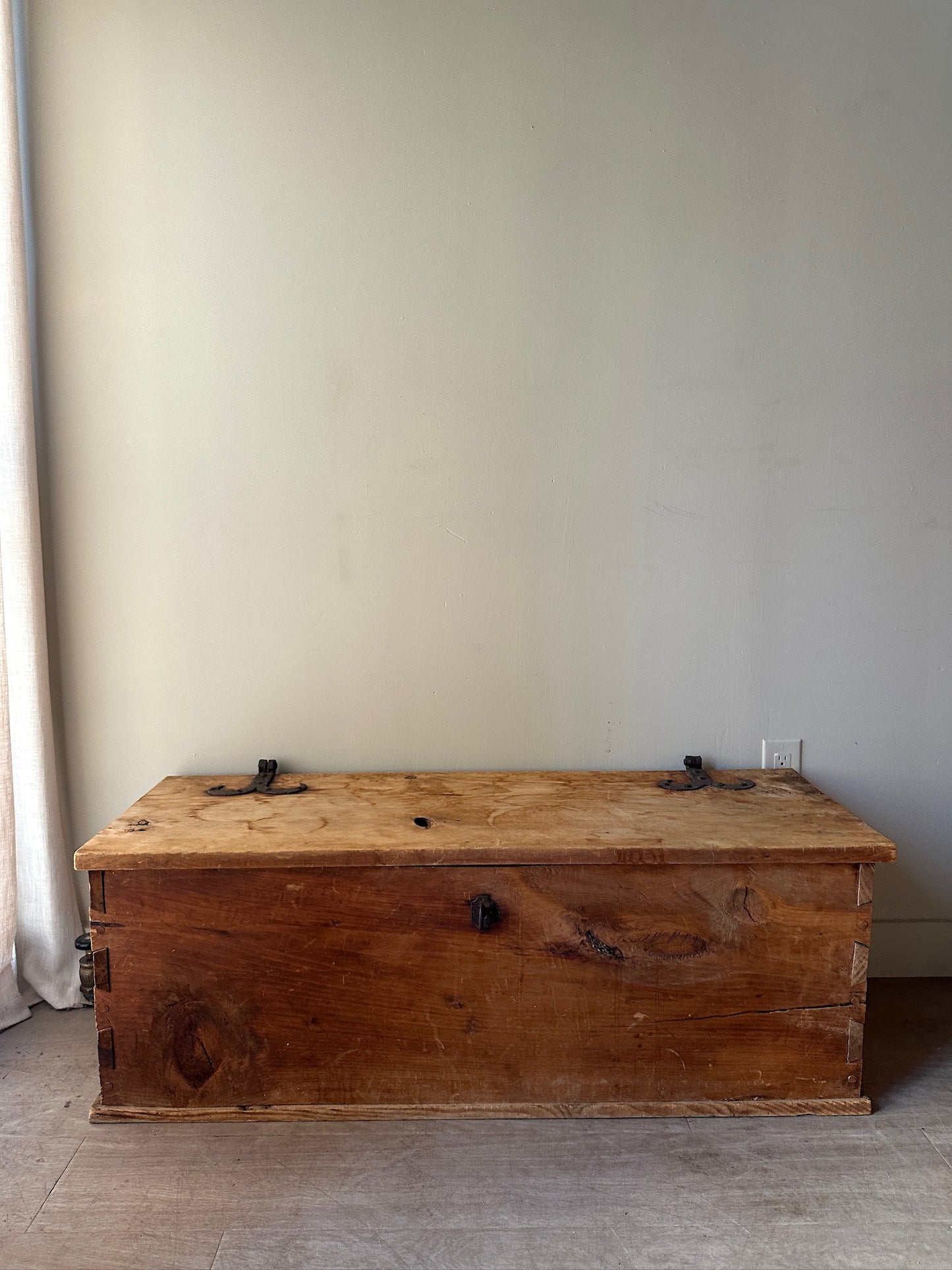 Spanish style chest with wrought iron hardware