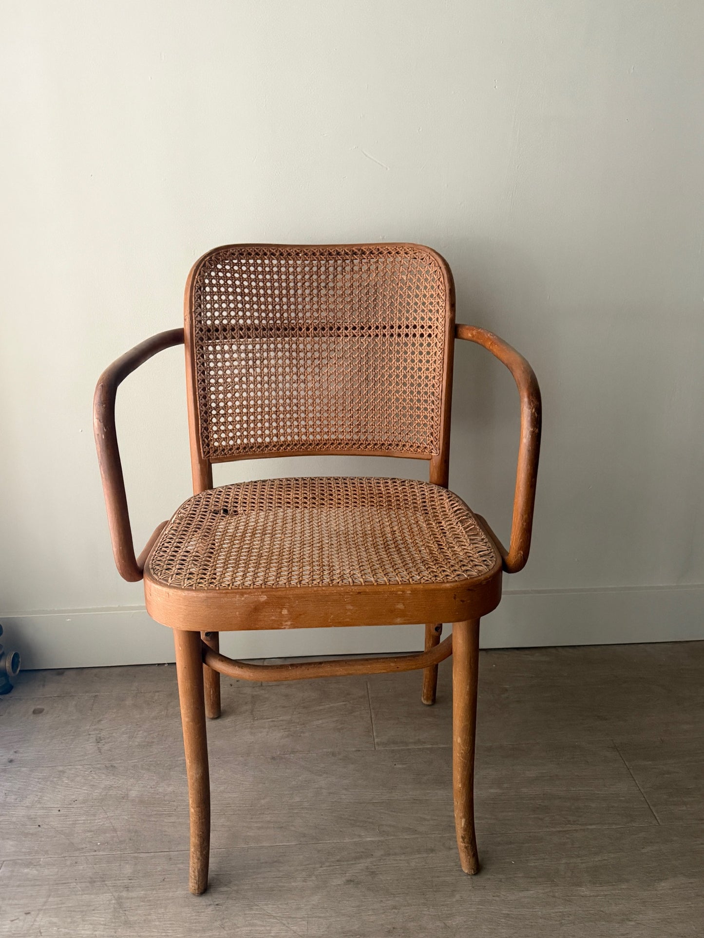 Bentwood caned chair (wear to seat)