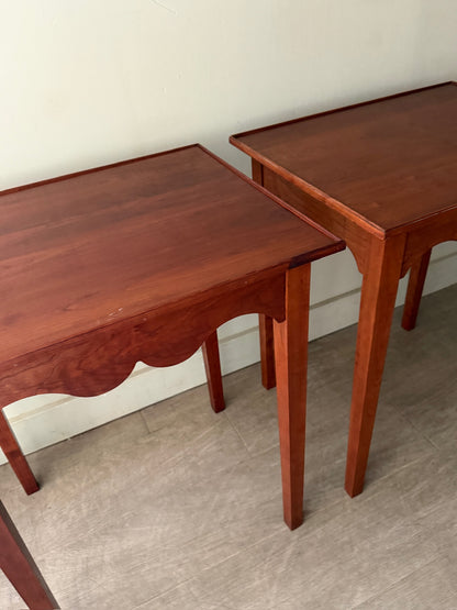Cherry side tables. Sold individually.