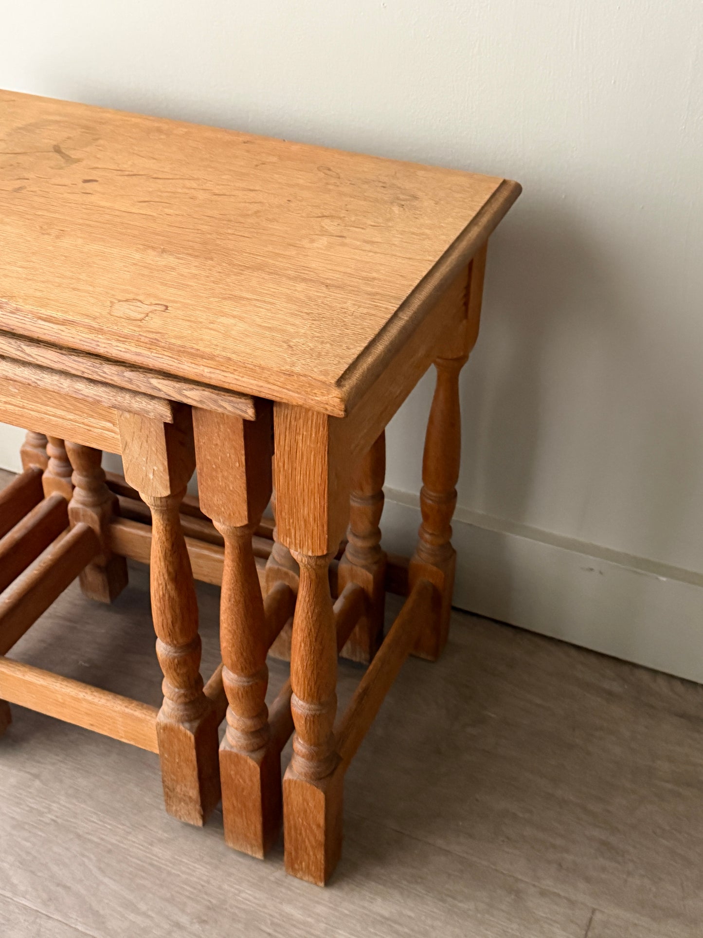 Danish oak nesting tables
