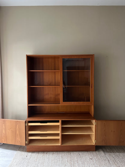 Danish teak two piece hutch