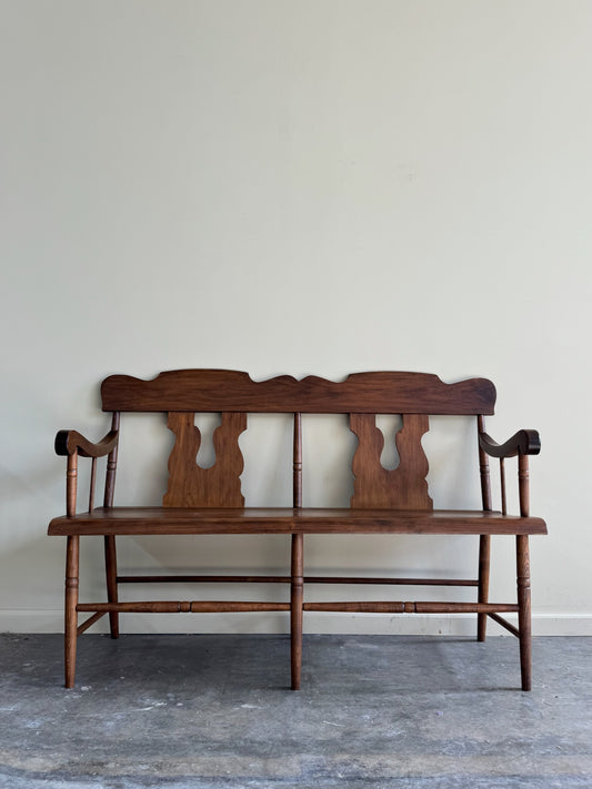 Walnut deacon’s bench