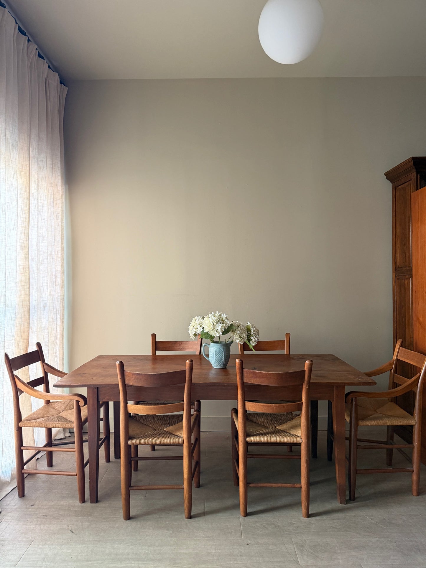 Pine farmhouse dining table