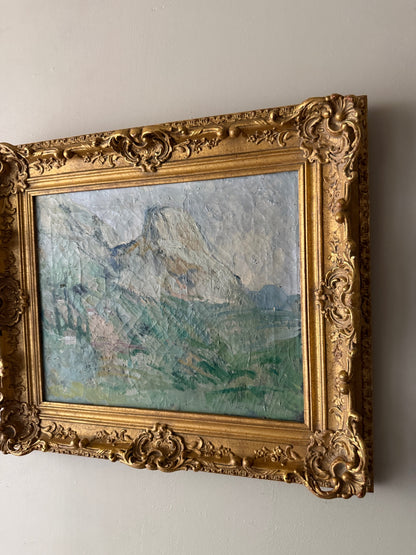 Impressionist mountain landscape. Unsigned.