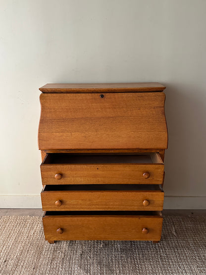 Oak secretary dresser