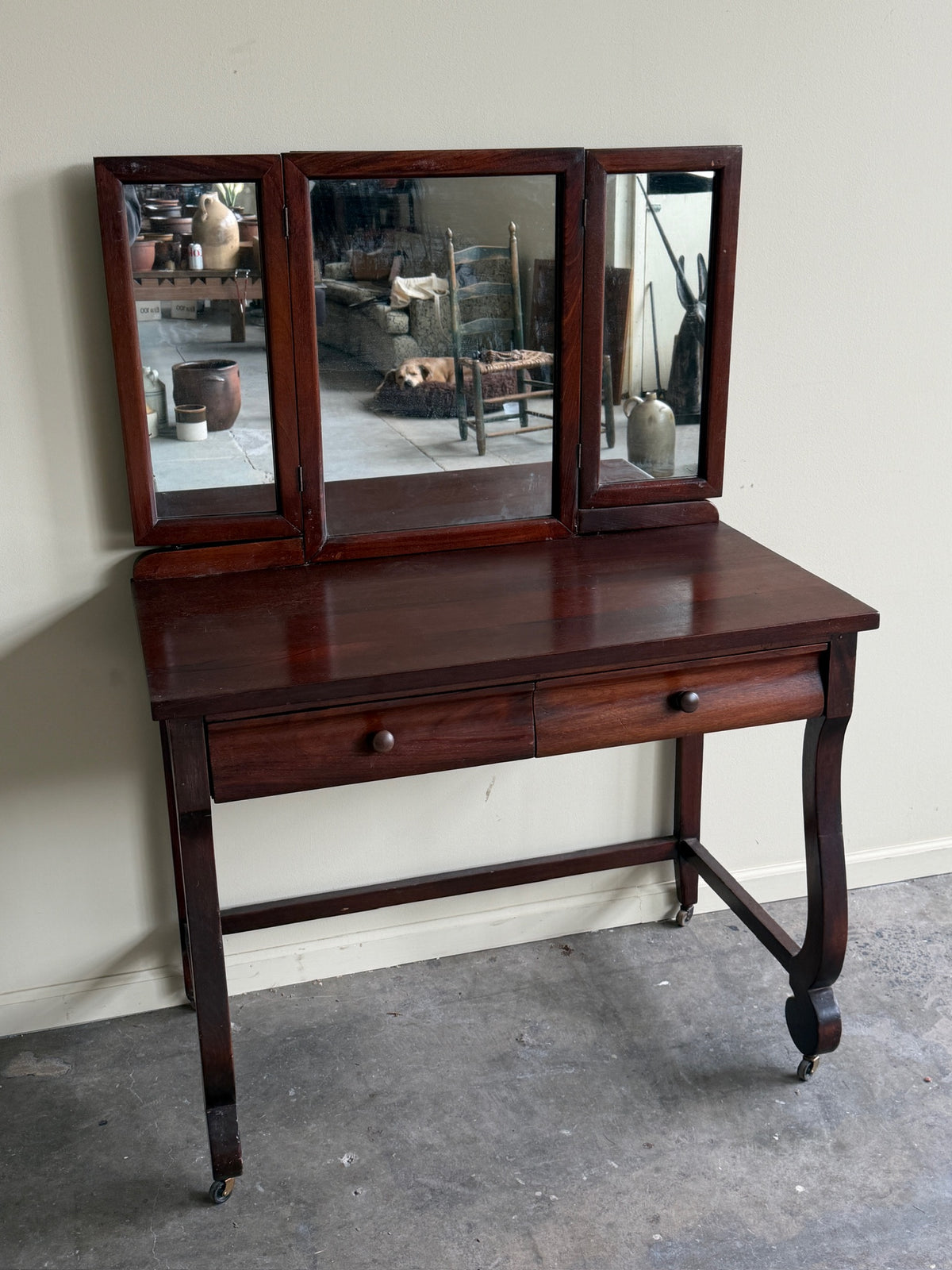 Mahogany vanity