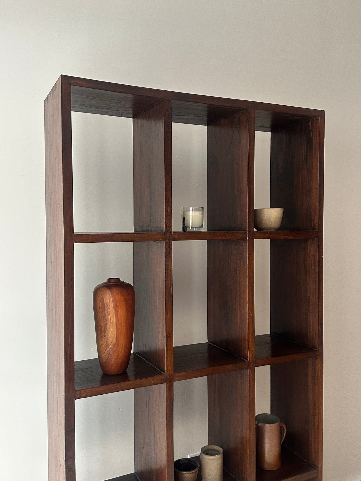 Dark teak bookcase