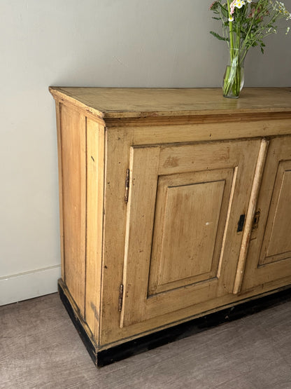 Gustavian painted pine cupboard