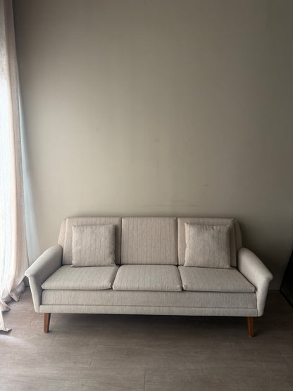 Swedish oatmeal striped sofa