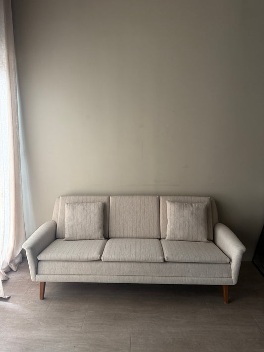 Swedish oatmeal striped sofa