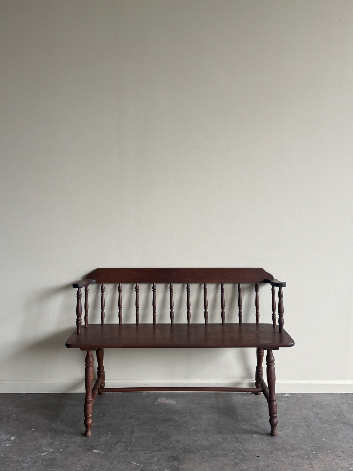 Walnut deacon’s bench