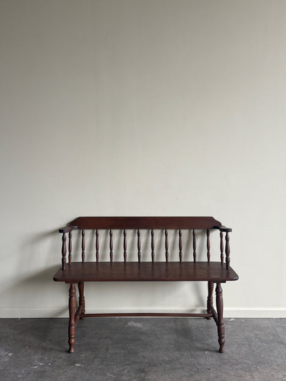Walnut deacon’s bench