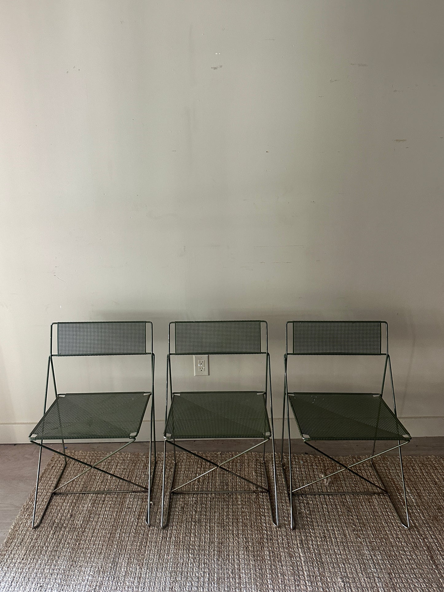 Niels Jorgen Haugesen metal chairs. Sold individually.