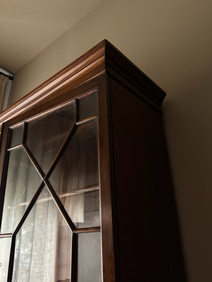 Mahogany secretary hutch