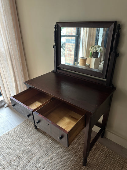 Walnut vanity