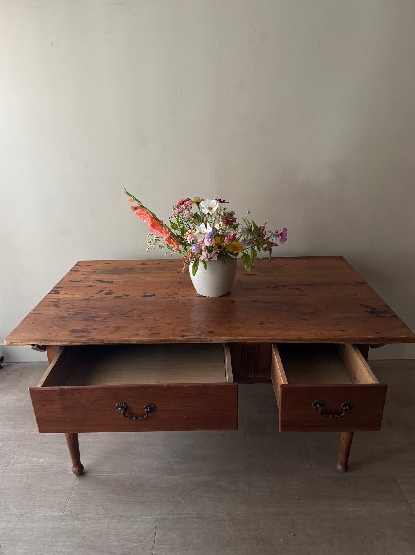 Pennsylvania Sheraton walnut harvest table