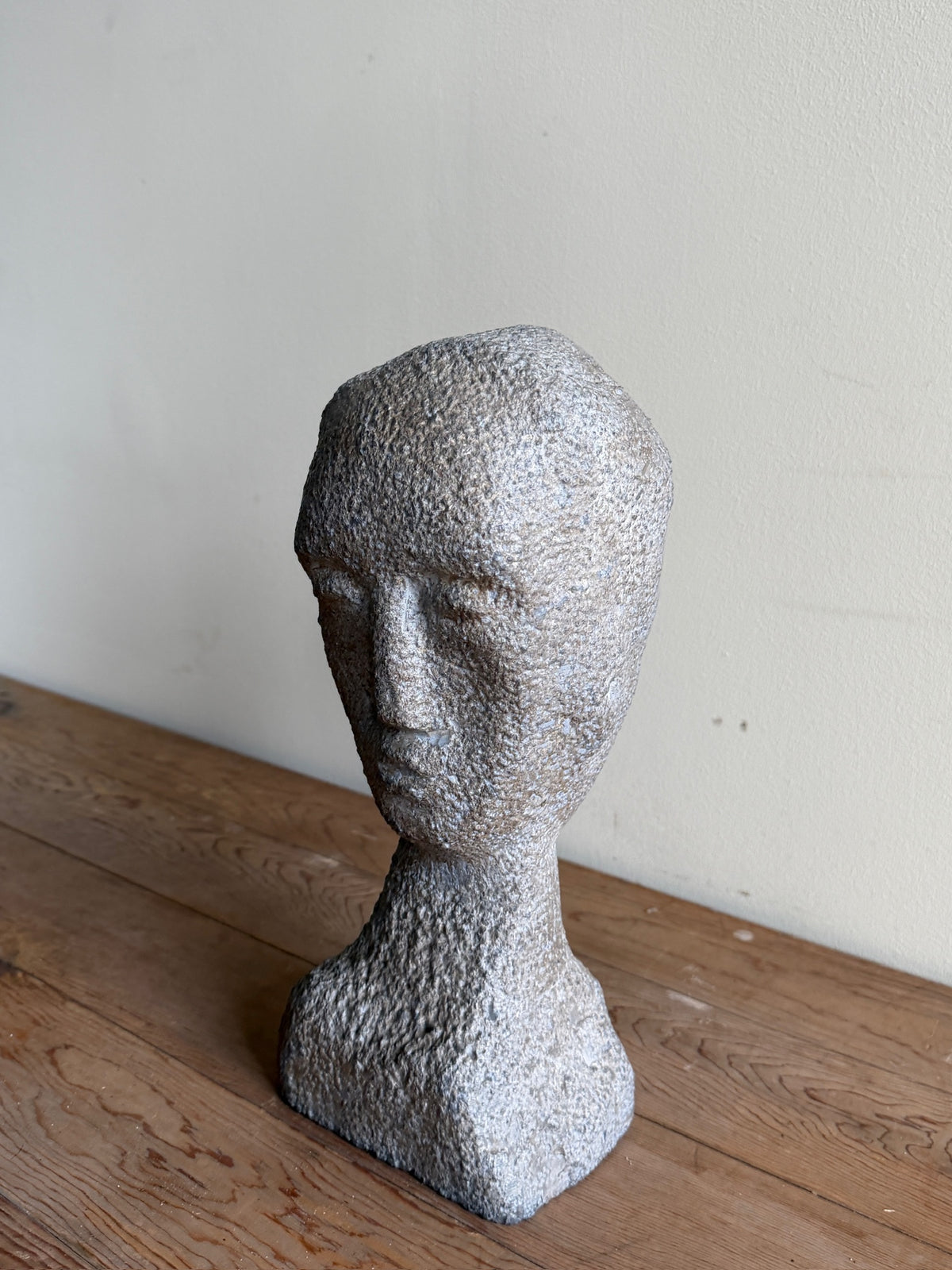 Carved stone double-sided bust