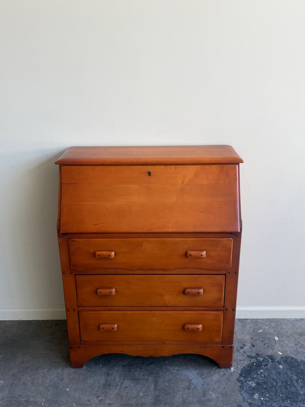 Maple secretary dresser