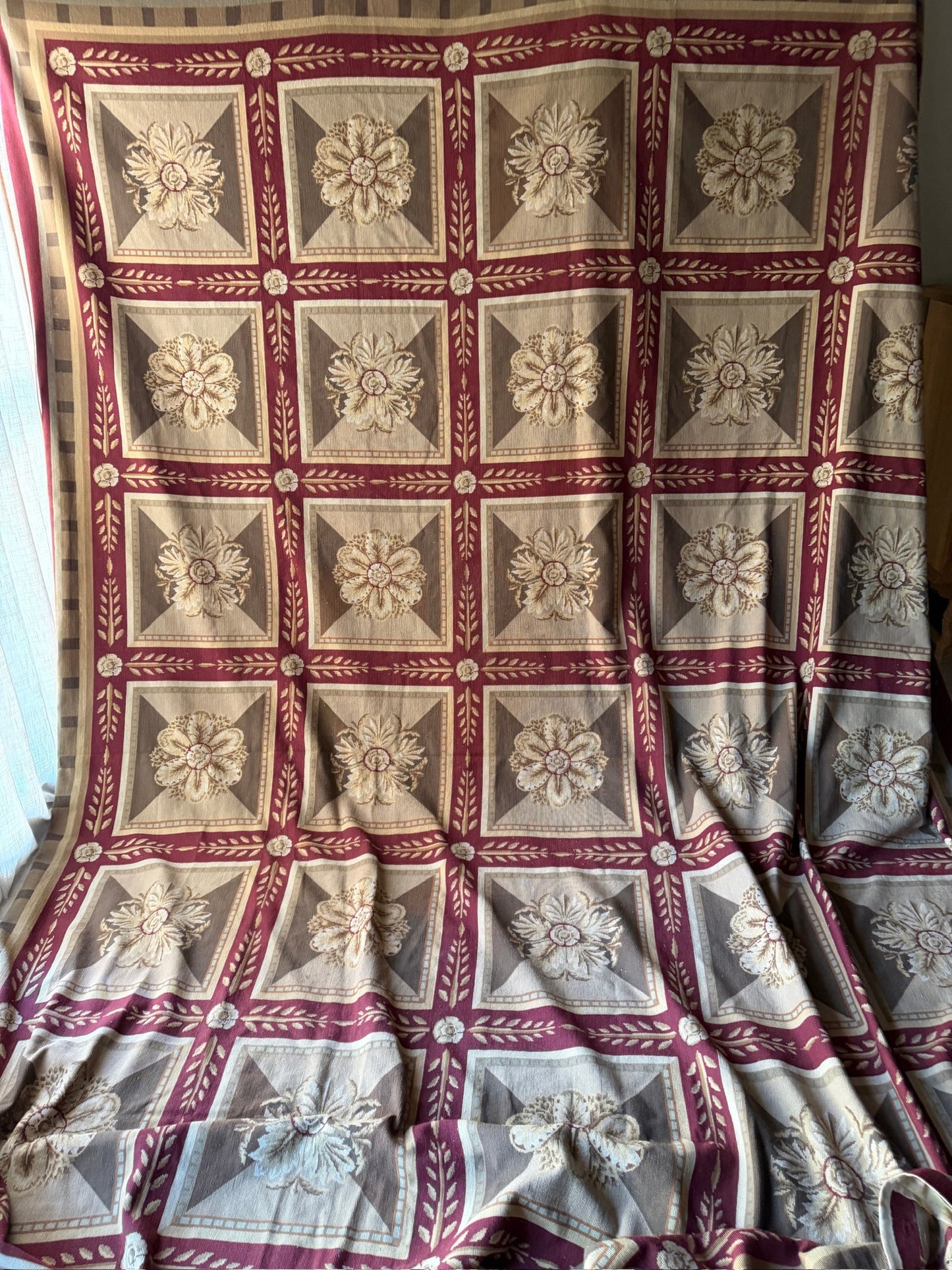 French Aubusson floral rug