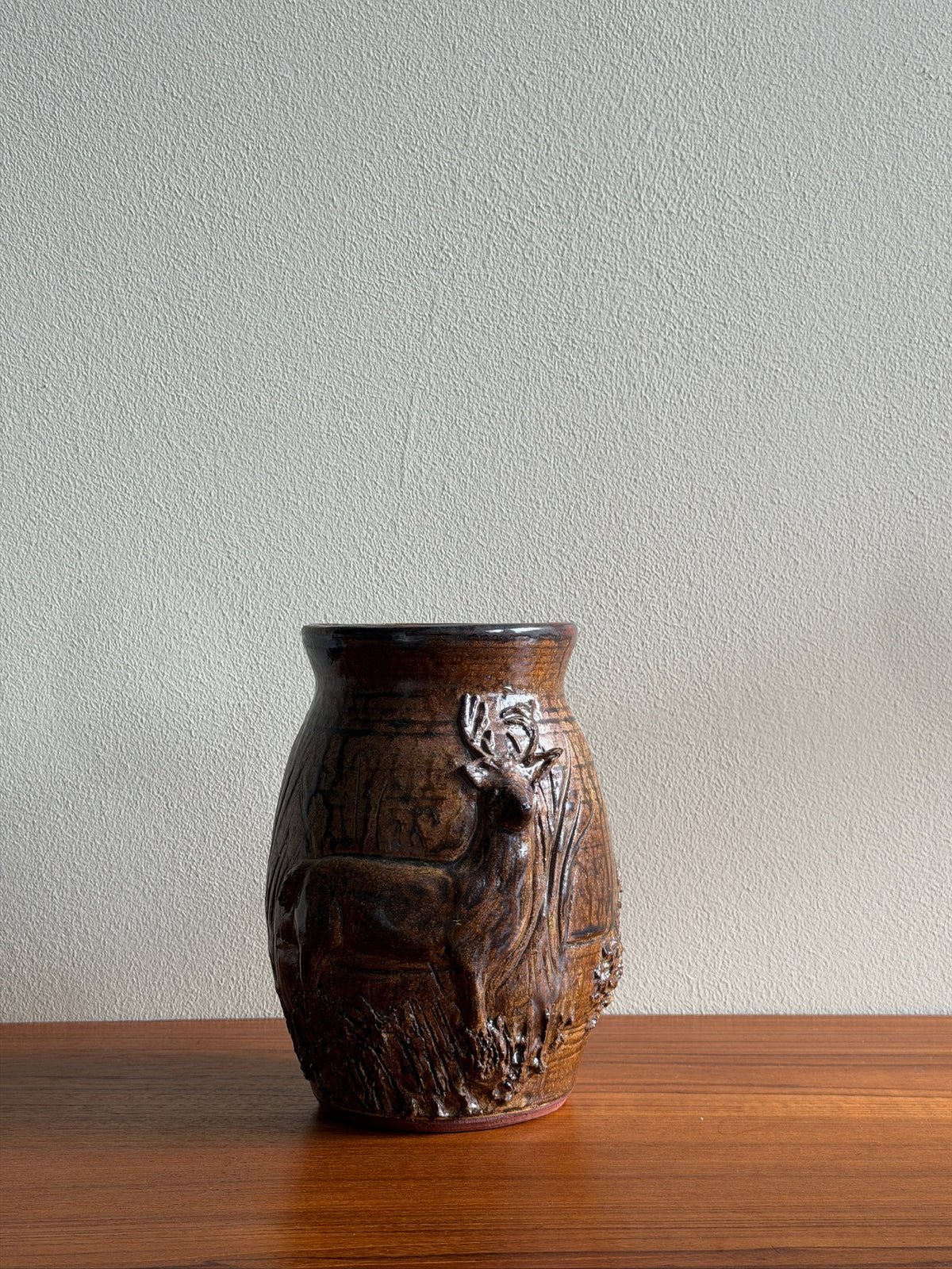 Wheeler Pottery stag jar
