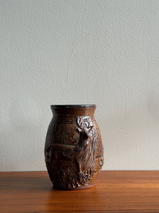 Wheeler Pottery stag jar