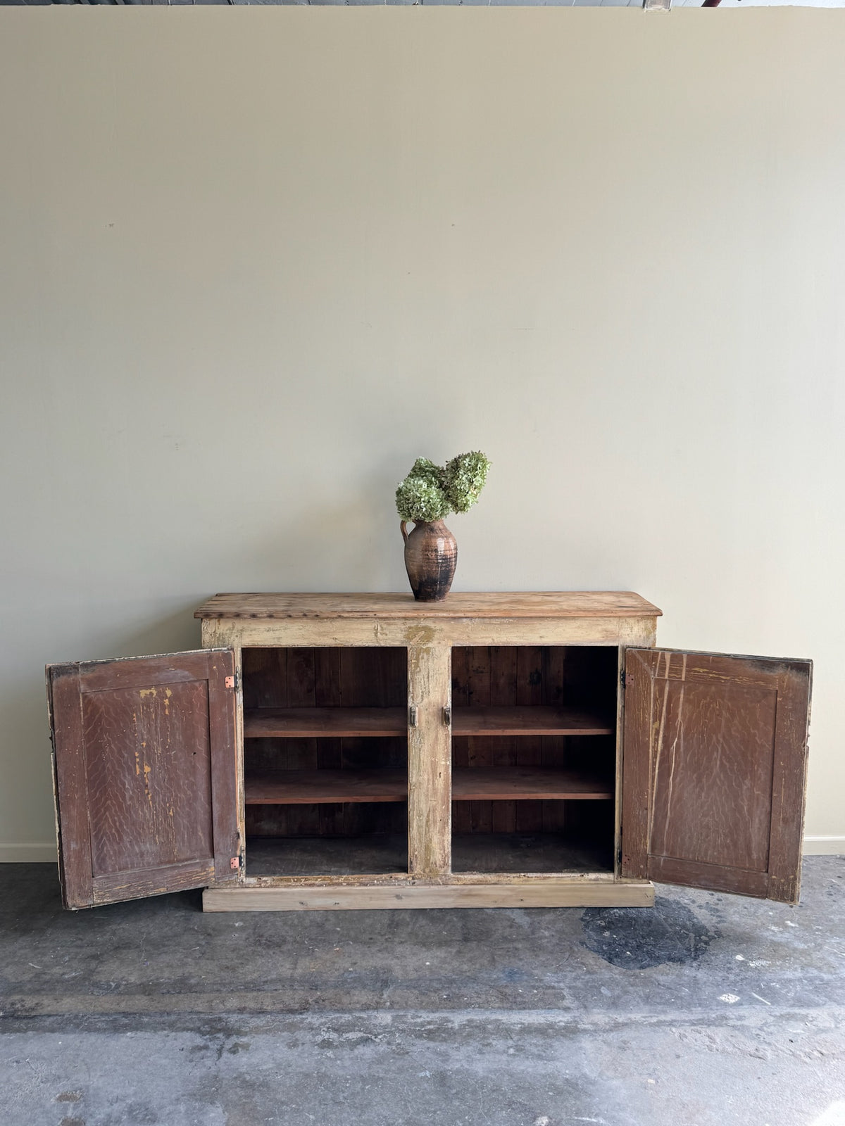Painted pine cupboard