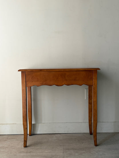 White oak console table