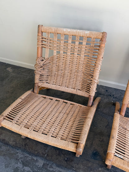 Woven rope chairs - as is. Sold individually.