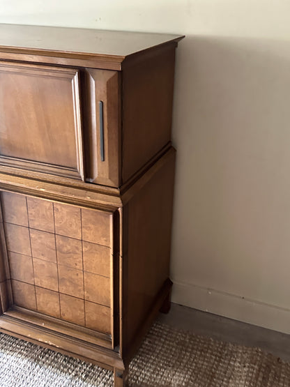 Walnut tall boy
