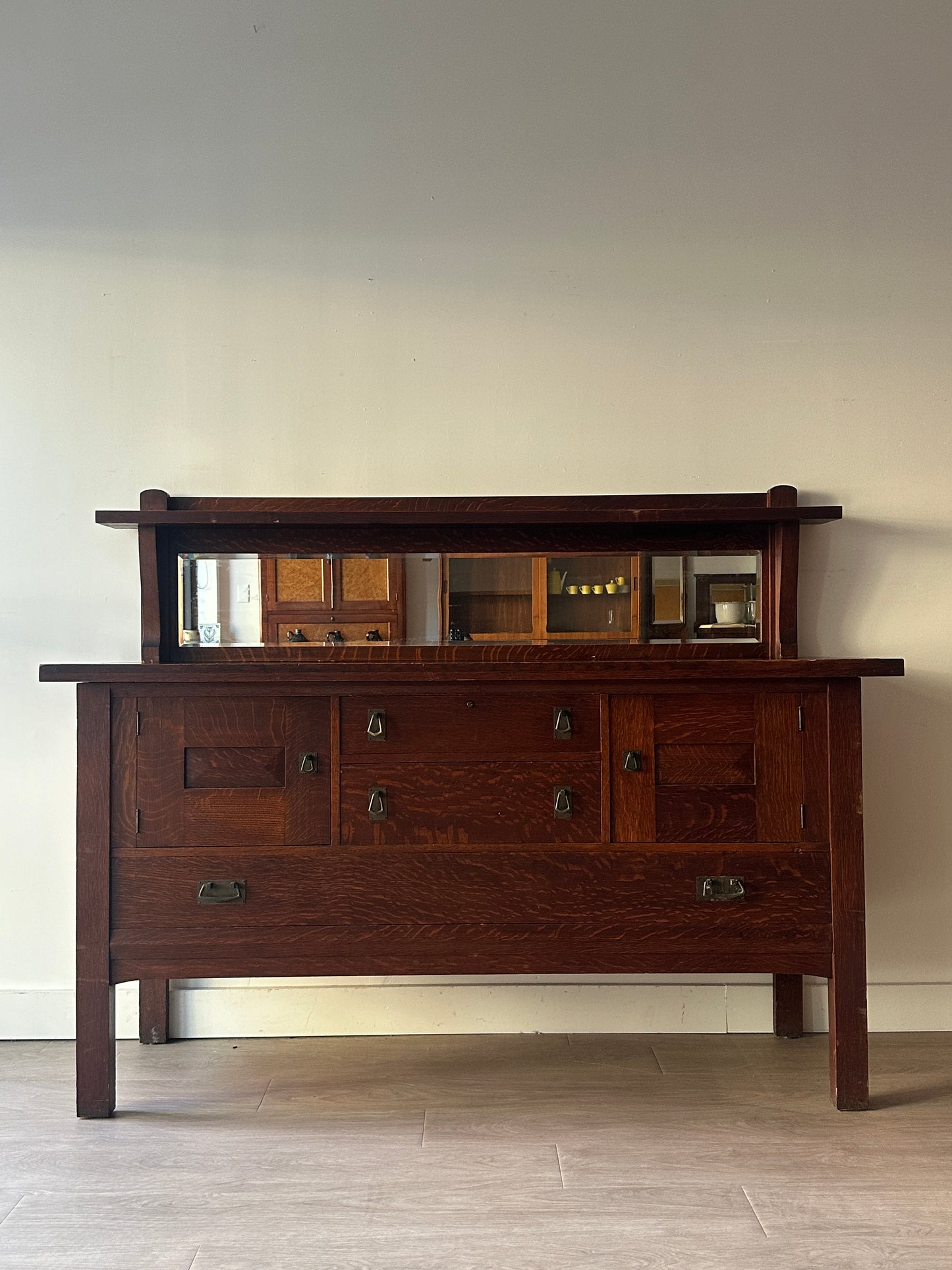 Arts and crafts oak sideboard