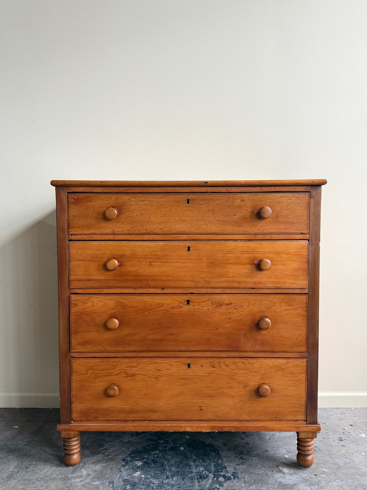 Mid-Atlantic Sheraton pine dresser