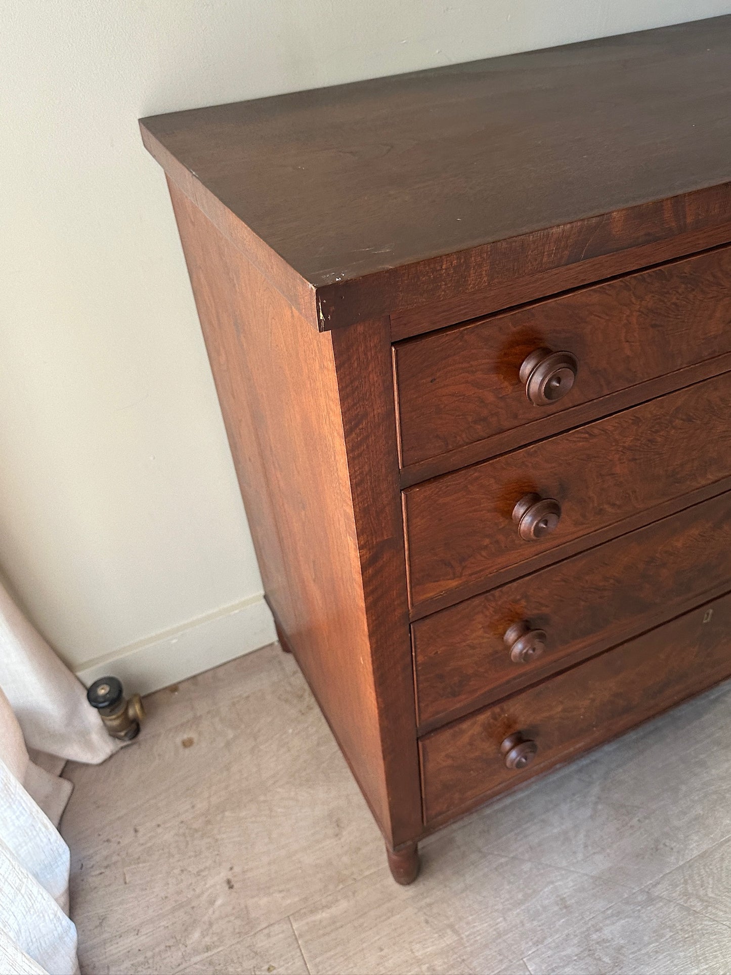 Burled walnut dresser