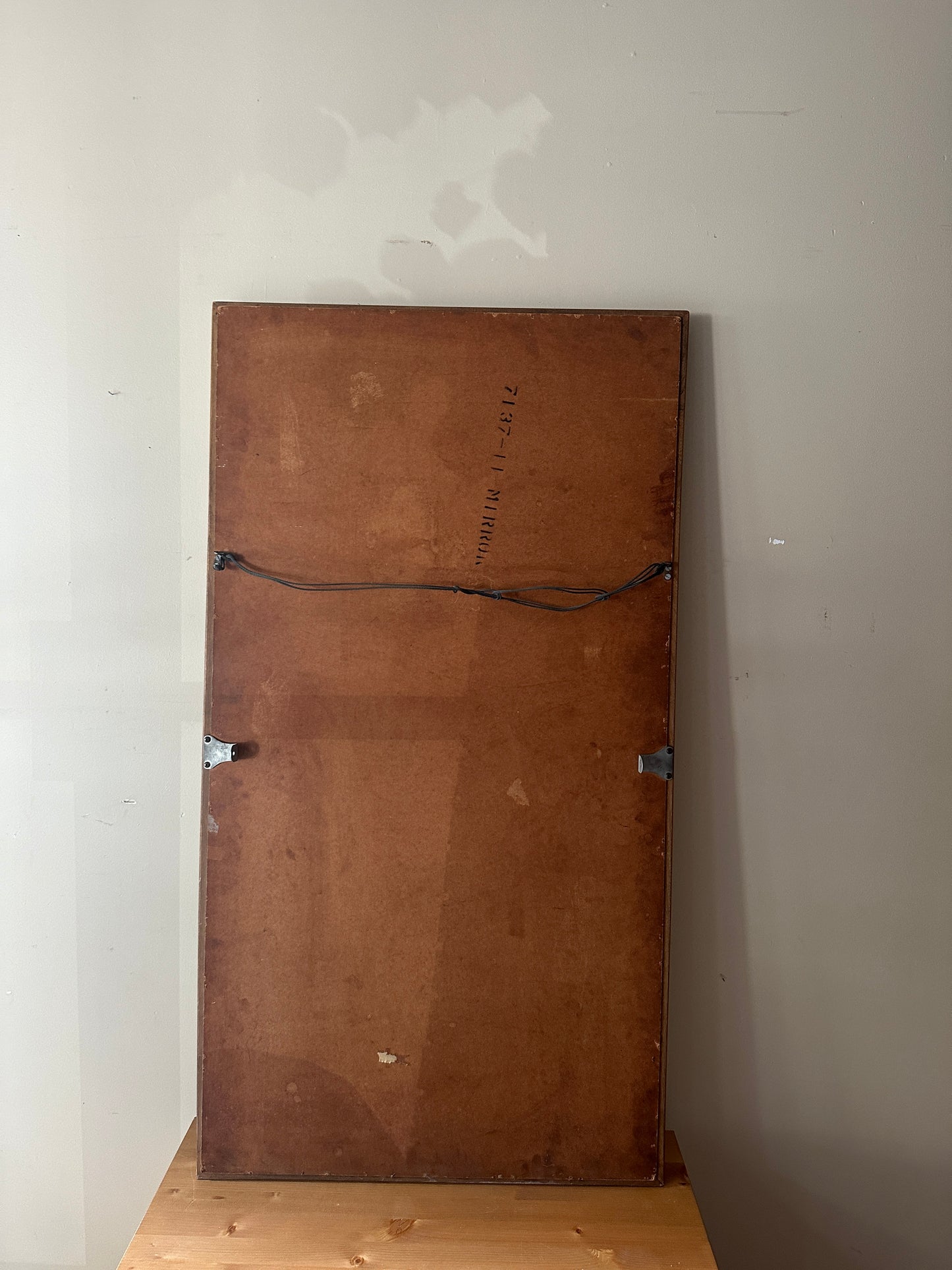 Walnut mirror with stars
