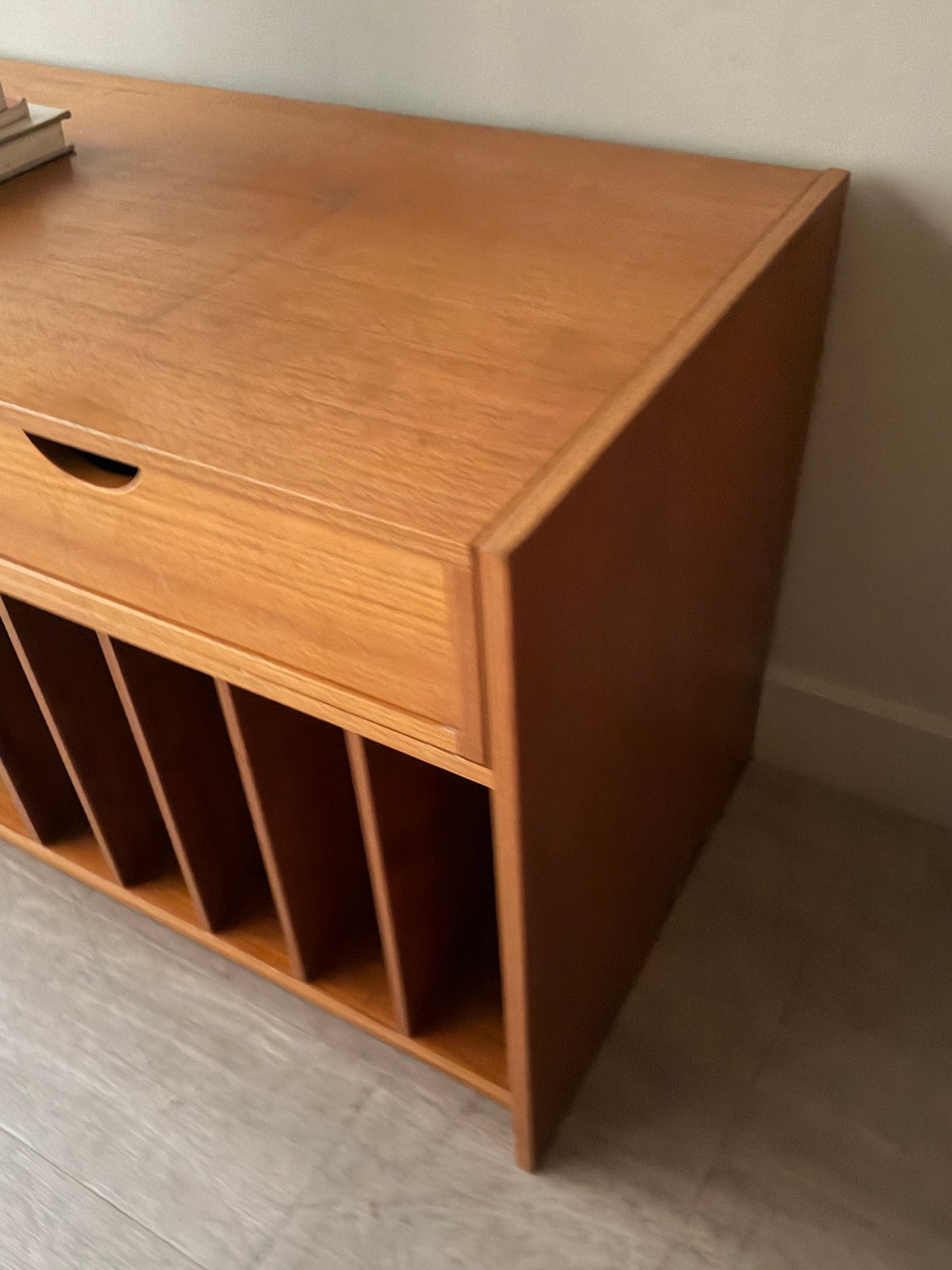 Danish teak two piece console