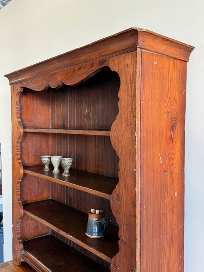 Southern yellow pine two piece hutch