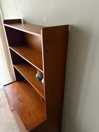 Small Danish teak bookcase cabinet